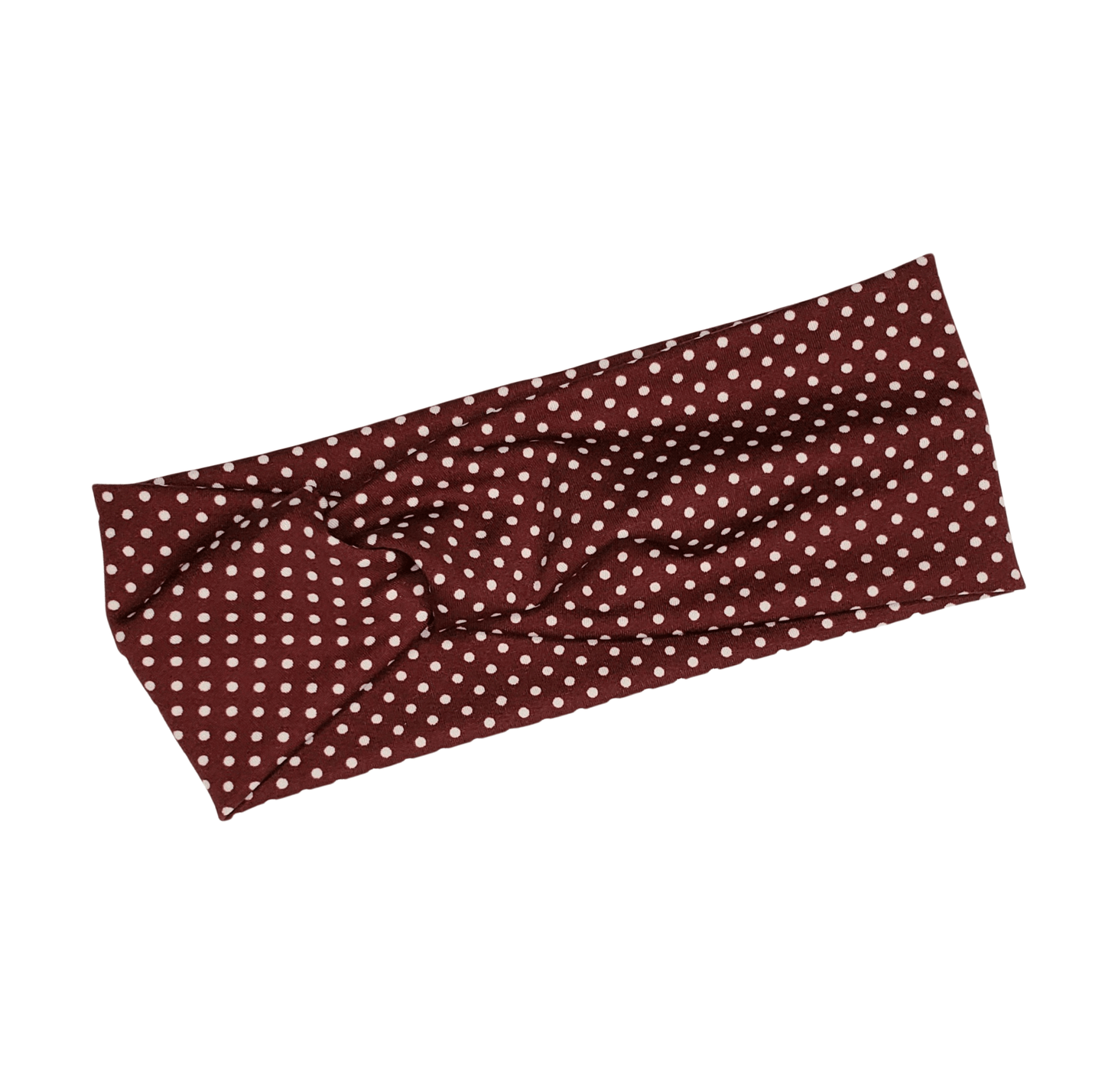Maroon & Polka Dot Headband