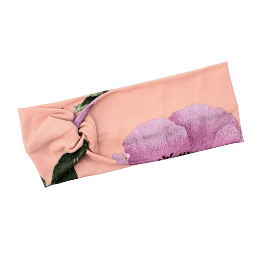 Flowers on Peach Headband