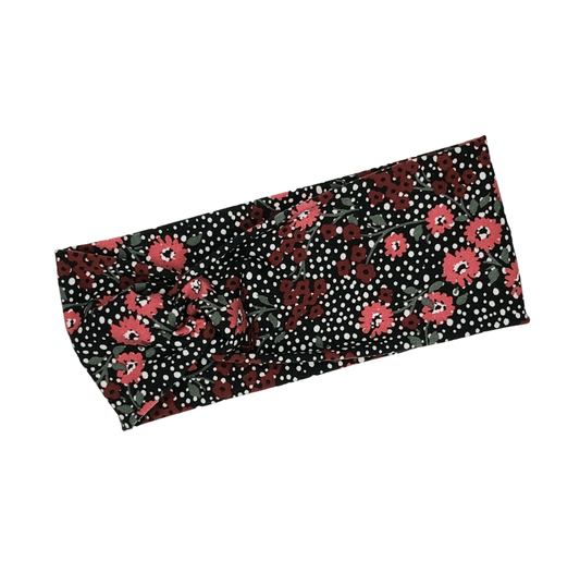Black Floral Headband