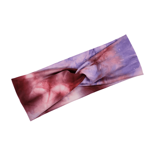 Maroon & Purple Tie-Dye Headband