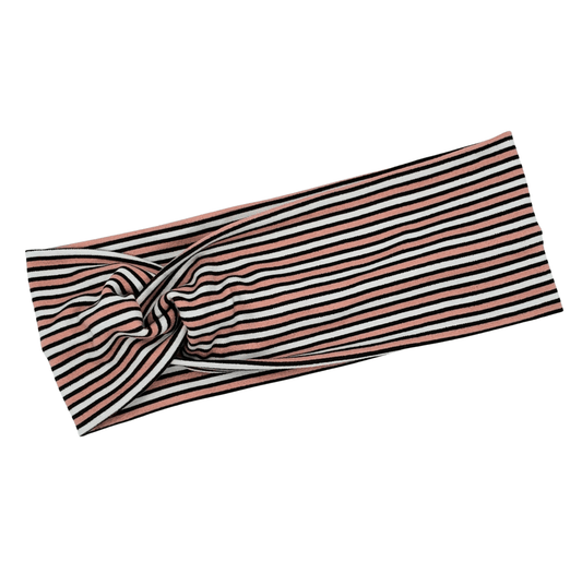 Pink & White Stripped Headband