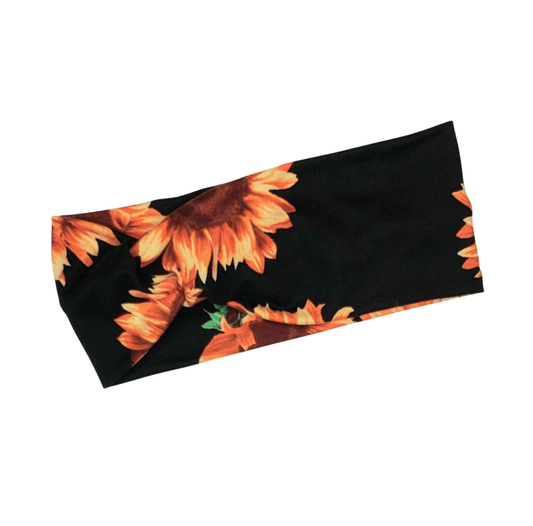 Sunflower Print Headband