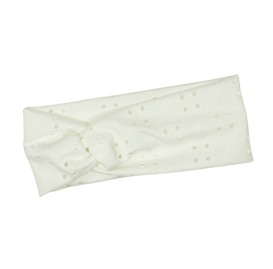 White Embroidery Headband