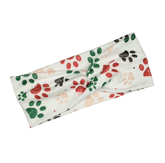 Christmas Paw Print Headband