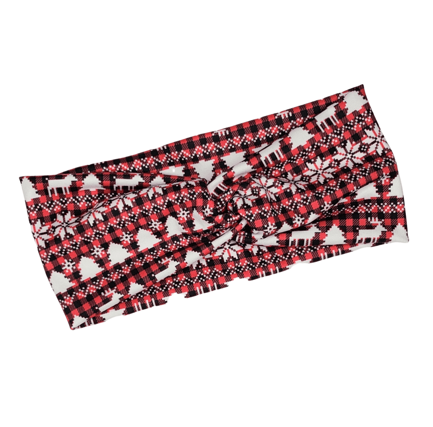 Reindeer Plaid Headband